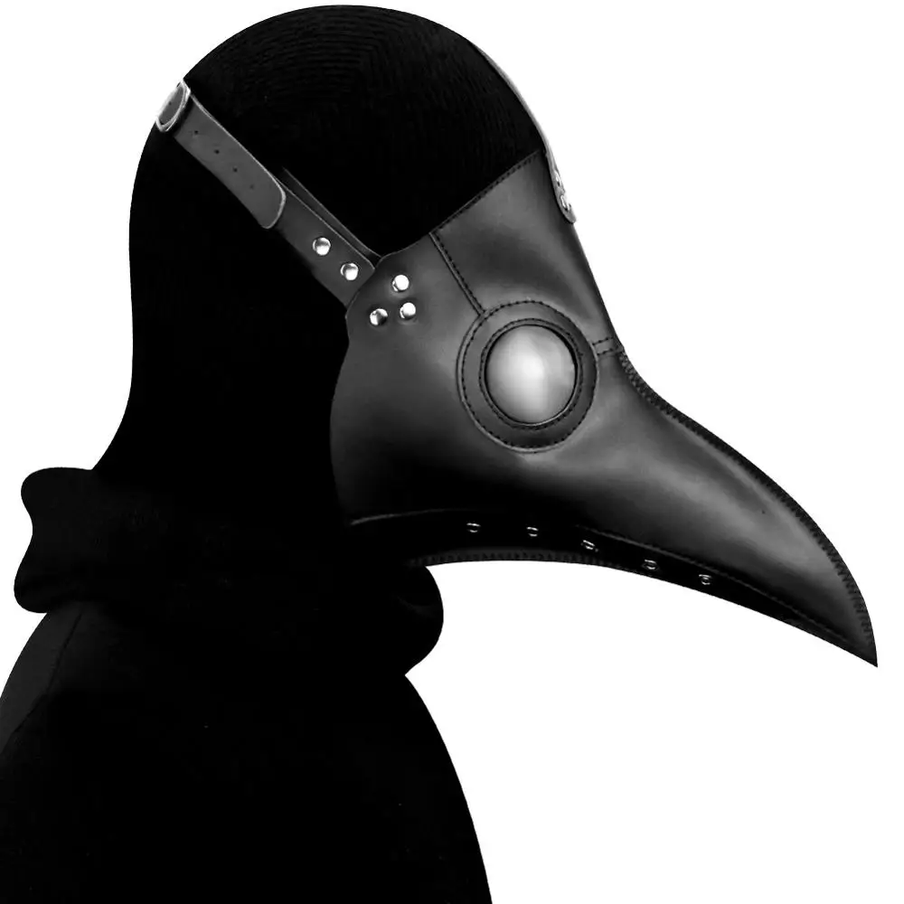 Plague Doctor Steampunk Bird Leather Halloween Mask Clown Mask Bird Fancy Devil Anime Cosplay Party Scary Costume