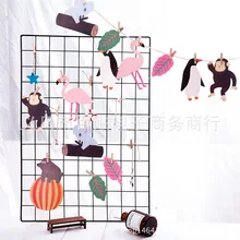 Вечеринка на день рождения бумажные банты торрид зоны тропический лес флаг животных вечерние украшения творческие вымпел с зажимом