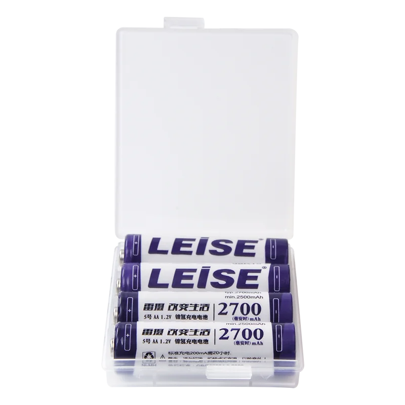 Leise 2700mah AA nimh аккумуляторные батареи 1,2 v 2A батарея посылка чехол с батареей для радиоуправляемых игрушек микрофон