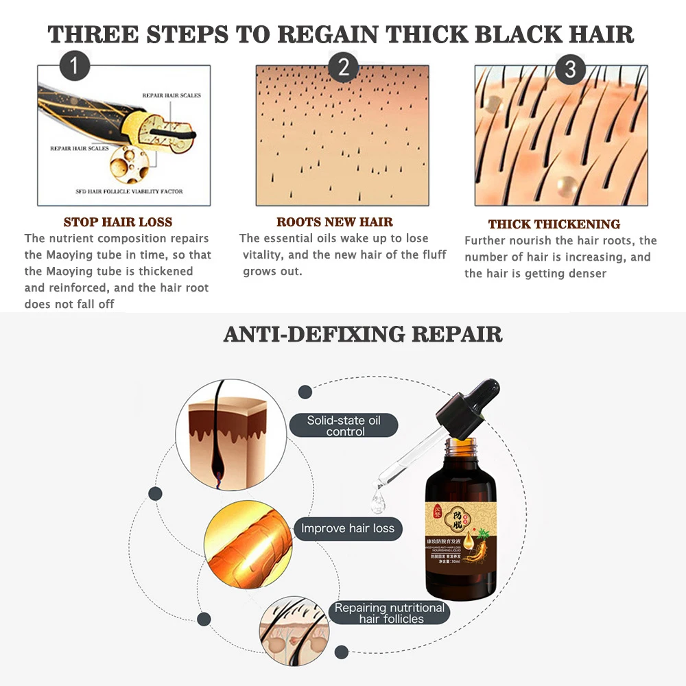 Hair Growth Products Fast Growing Hair Oil Hair Loss Care Liquid Beauty Hair &Amp; Scalp Treatment Dense Hair Growth Serum Hair Care
