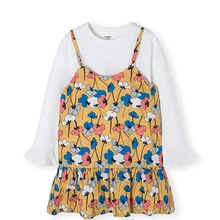 Balabala/детская одежда; платье для девочек; платье принцессы для малышей; осень г.; новые детские хлопковые платья из двух предметов