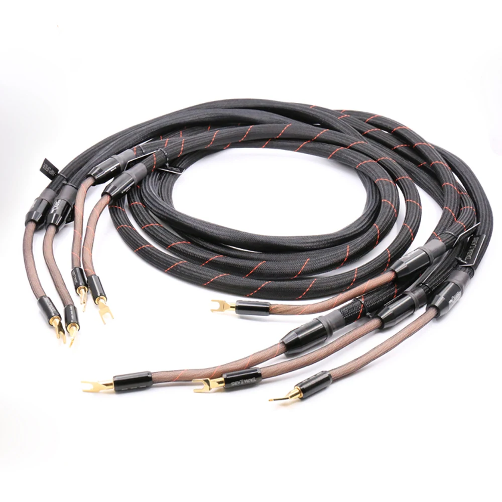

Hi-End The One Loudspeaker Cable Spade Plug hifi speaker cable 100% brand new audiophile speaker Cable with original box