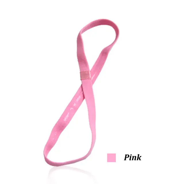 Women Stretch Sports Yoga Hairband Headband for Men Sport Running Fitness Headbands Elastic Anti-slip Sweatband Gym Headbands Pink