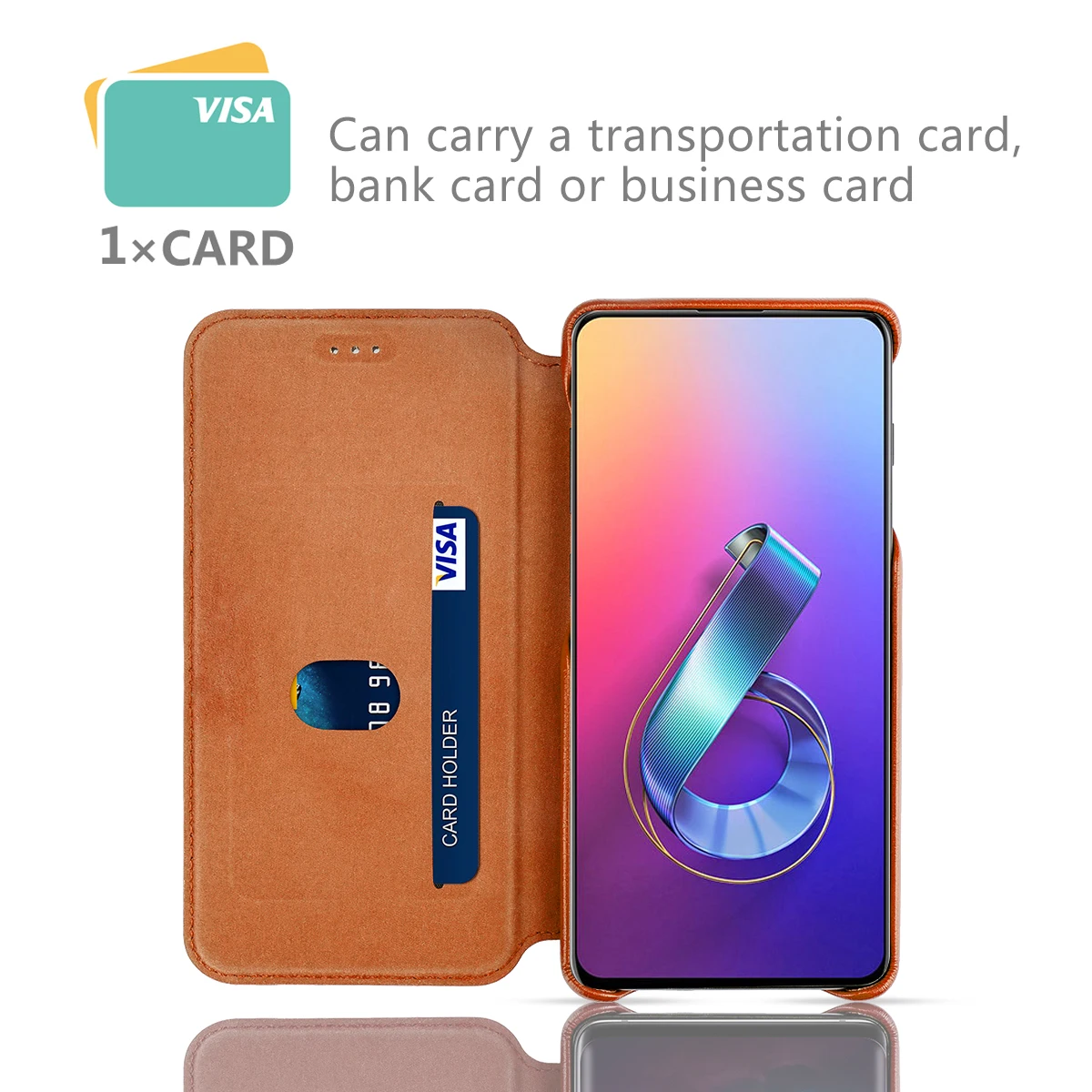 Для Asus Zenfone 6 ZS630KL Чехол Премиум PU кожаный чехол флип стенд полный корпус
