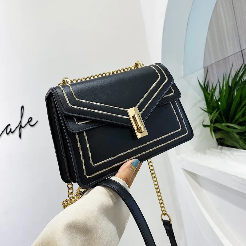 

Elegant Female Square Crossbody Bag 2020 Fashion New High Quality Leather Women's Designer Handbag Chain Shoulder Messenger Bag
