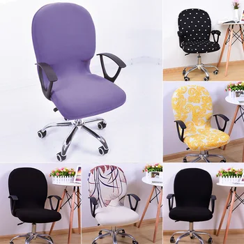 

Swivel Chair Cover Stretchable Removable Computer Office Washable Rotating Lift Cover Spandex Elastic Arm Seat Cover Cushion