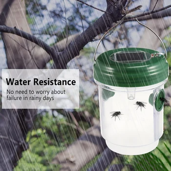 

Outdoor Solar LED Insects Trap Wasp Bee Trapper Catcher Pest Repeller Non-toxic Waterproof Insect Killer Pest Bugs Repellent