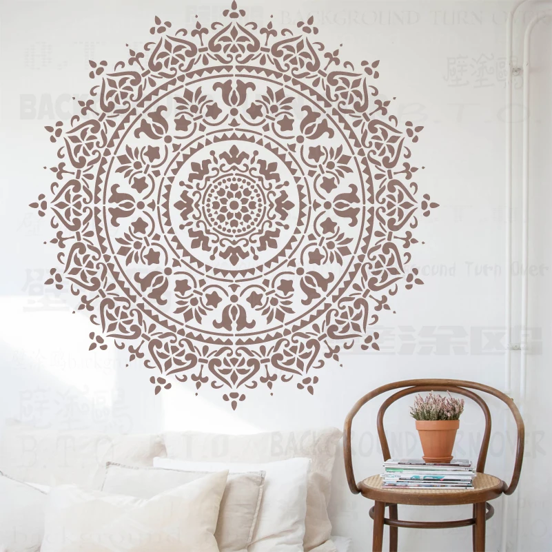mandala stencil para pintura de parede stencils 03