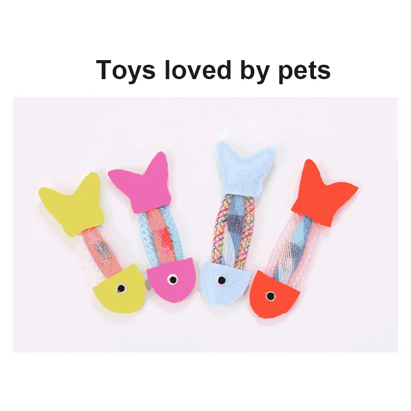 1pcs Cat Toys Fish Shape Interactive Toy Non Woven Japonicum Small Fish Cat Toy Pet Cat Supplies