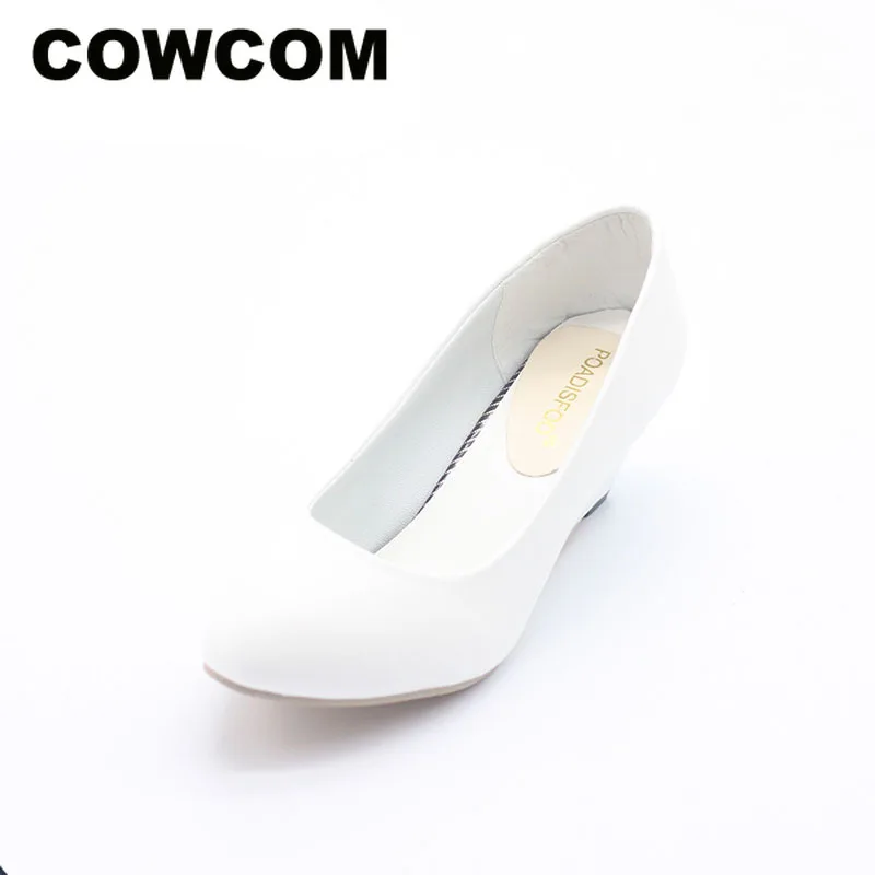 COWCOM/Женская обувь классические повседневные туфли-лодочки из PU искусственной