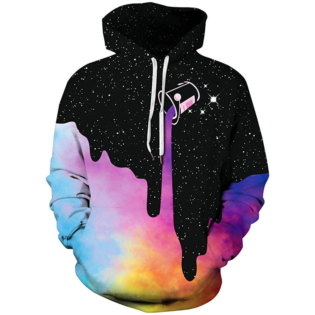 Autumn&winter Hot Fashion Men/Women 3D Sweatshirts Print Milk Space Galaxy Hooded Hoodies Unisex Tops High quality Sports coat
