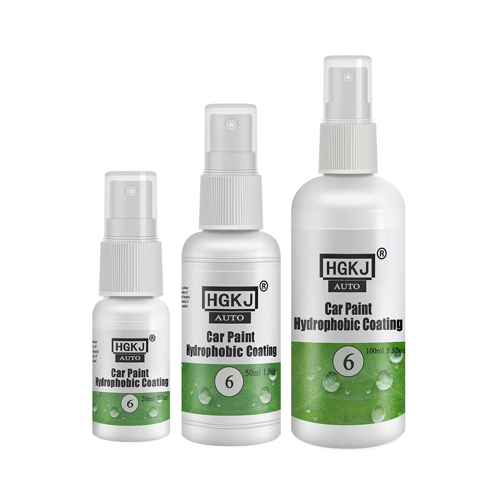 

HGKJ 6 Car Paint Hydrophobic Coating Anti Scratch Waterproof Rainproof Liquid Glass Protectant 2020 New