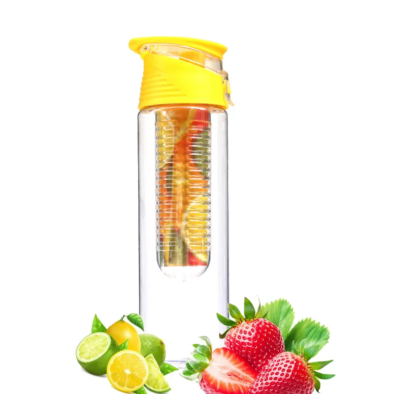Спортивная чашка пластиковая чашка 700/800 мл целлюлозно-фруктовая чашка креативная чашка лимона - Цвет: Светло-зеленый