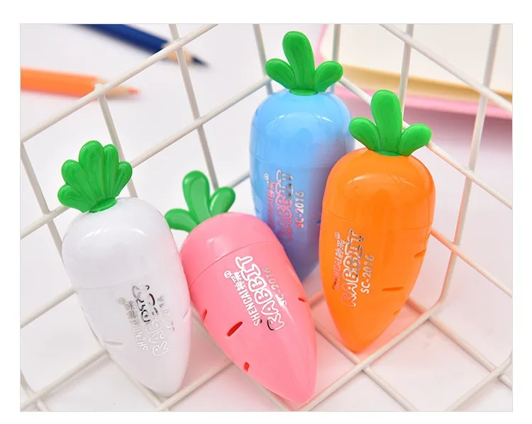 Creative Stationery Cartoon Simple Hipster Carrot Pencil Sharpener Students Learning Supplies Prizes Manufacturers Direct Sellin