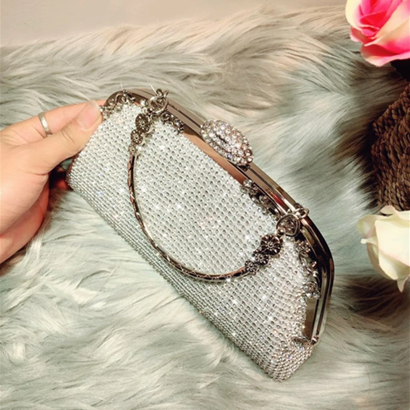 Bling Diamond Women Bags Handbag Clutches Women Party Wedding Hand Bag Evening Bags Chain Shoulder Bag Purses Wallet Clutch