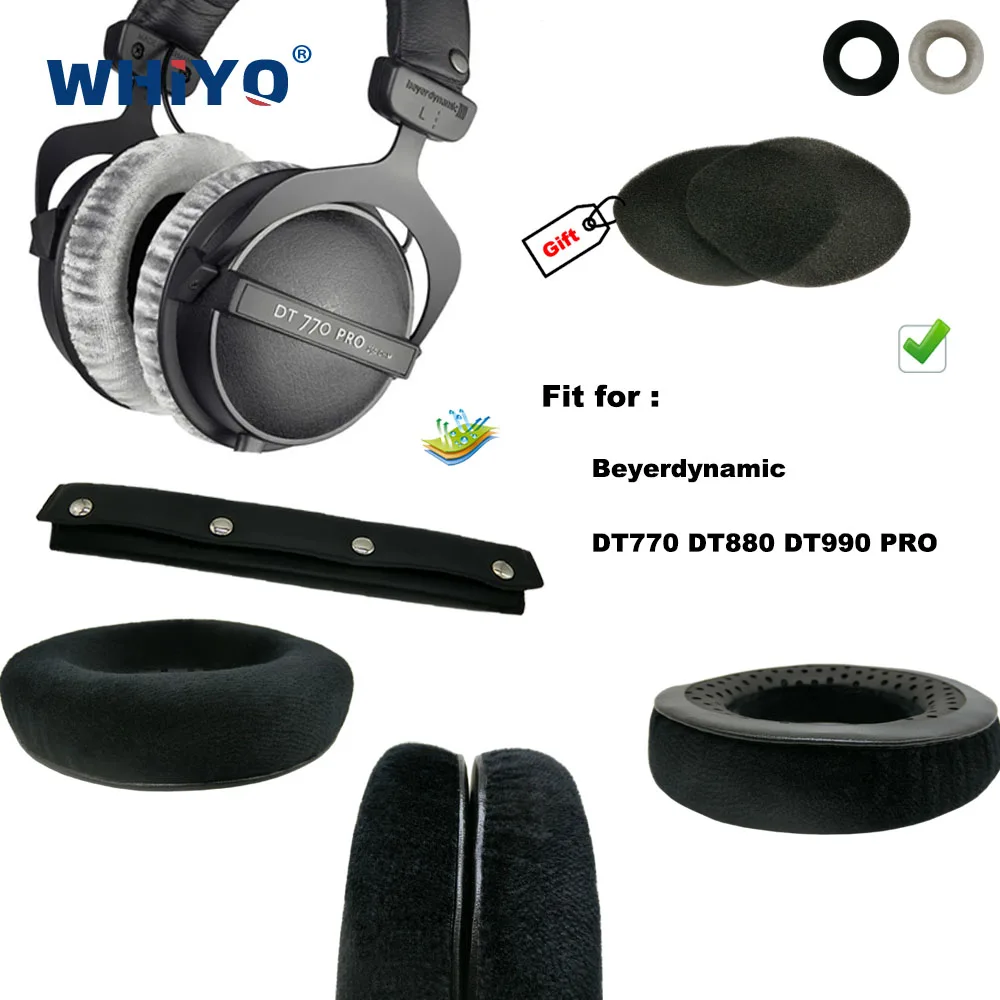 Nuovo Aggiornamento Morbido Velluto Cuscinetti Auricolari Di Ricambio Fascia Per Beyerdynamic Dt-880 Pro Cuscino Copertura Paraorecchie Paraorecchie