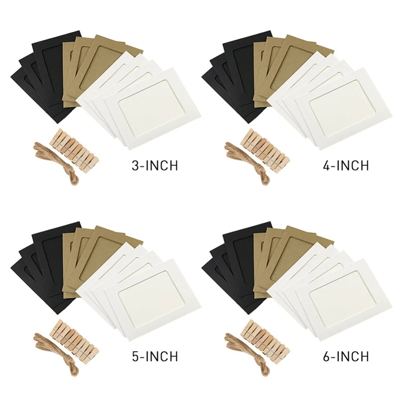 

10pcs Photo Frame For Picture Wooden Photo Frame Clip Paper Picture Holder Wedding Wall Decor Graduation Party Photo Booth Props