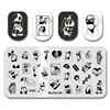 For Nail Stamp MouTeen045 Face Line Art Full Cover Nail Stamping Plates Manicure Set For Nail Art Stamper 3