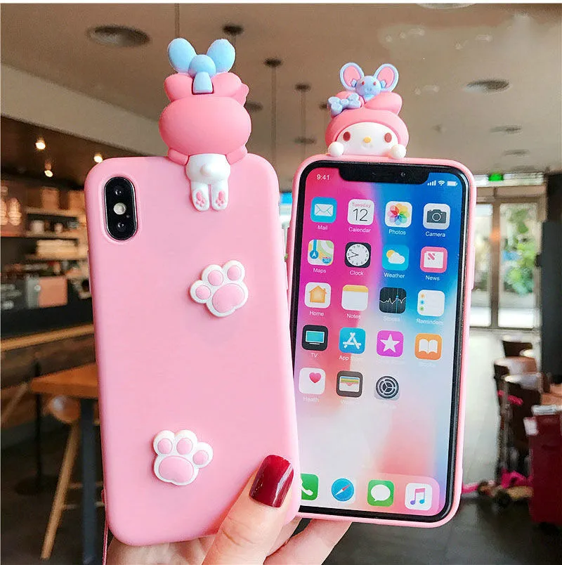 3D милый чехол с мультяшной мелодией кошачьей лапой для Huawei P smart 2020 plus Pro Y8S Y7 Y6P Y9 Y6 Y5