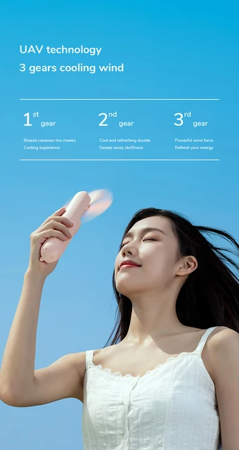 Gadgetoo Jisulife F8X Mini Fan Portable Fan 4800Mah Rechargeable Fan With Power Bank And Flashlight Function (Life 8 Plus)