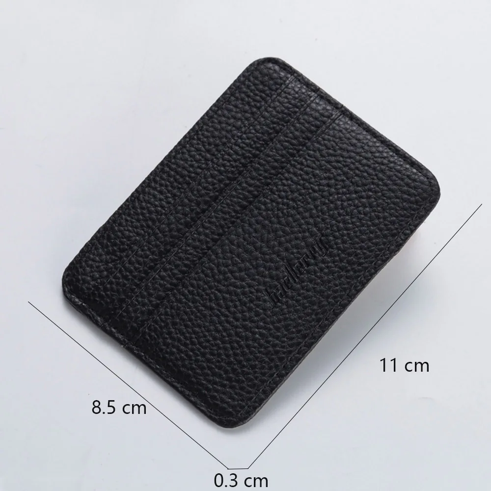 Card Holder wallet card holder card holder credit card holder Unisex Slim PU Leather for ID Card