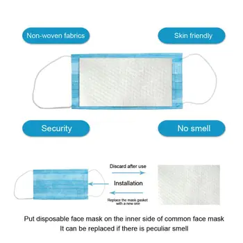 

10/20/50/100Pcs Disposable Non-Woven Mask Pad Breathable Respirator Filter J6PB