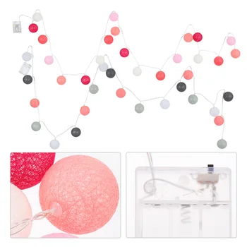 

2pcs Light String Cotton Ball Creative Decorative Chic LED Light LED Lamp Christmas Party