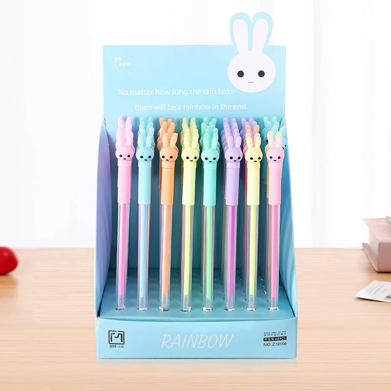 Wholesale Gel Pens Kawaii Rainbow Colored Cute Animal For School Markers  Kids Gift Office Korean Stationery Things From Serion, $60.68