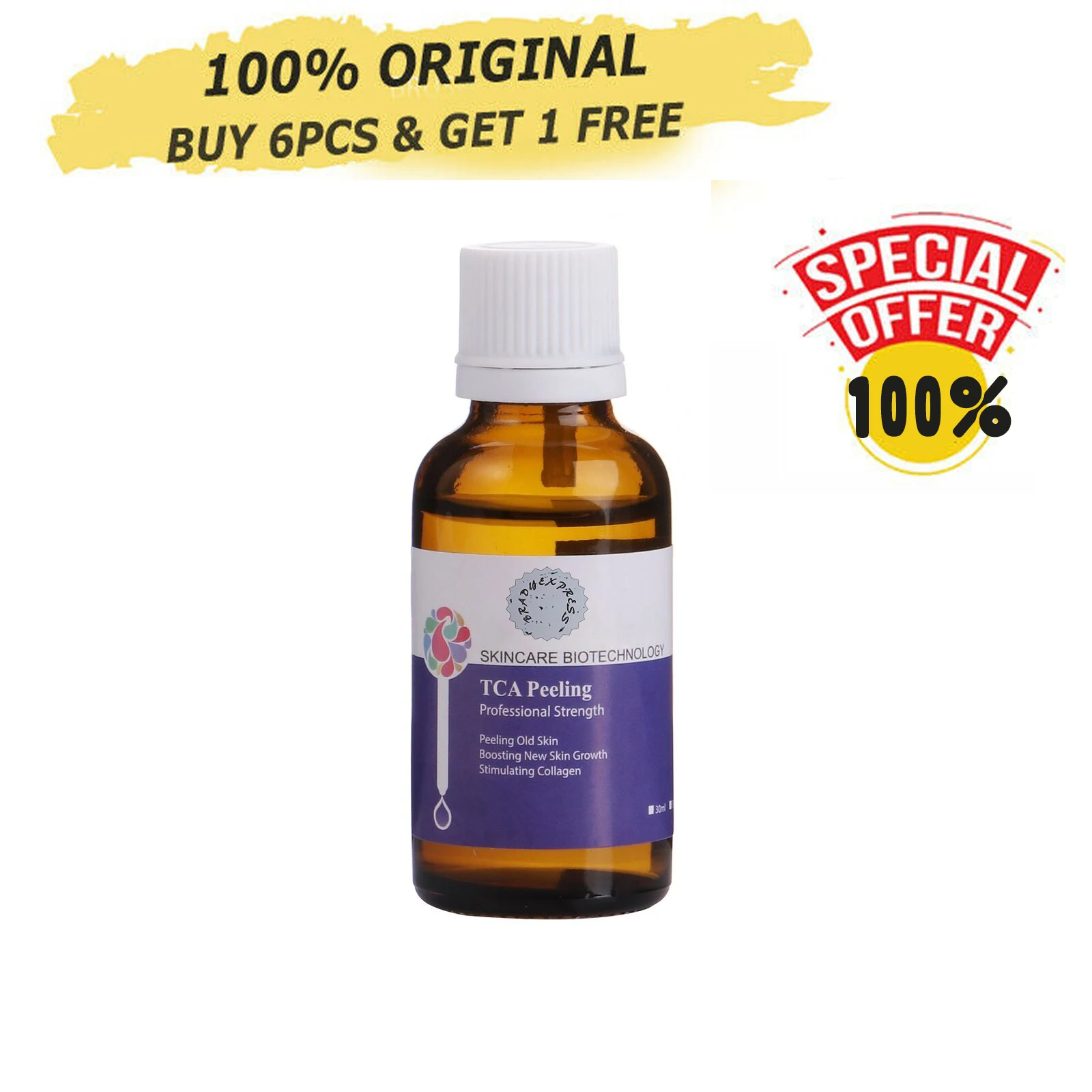 

100% TCA Chemical Skin Peel PEELING ACID Kit ACNE DARK SPOTS TATTOO REMOVAL 30ml FREE SHIPPING