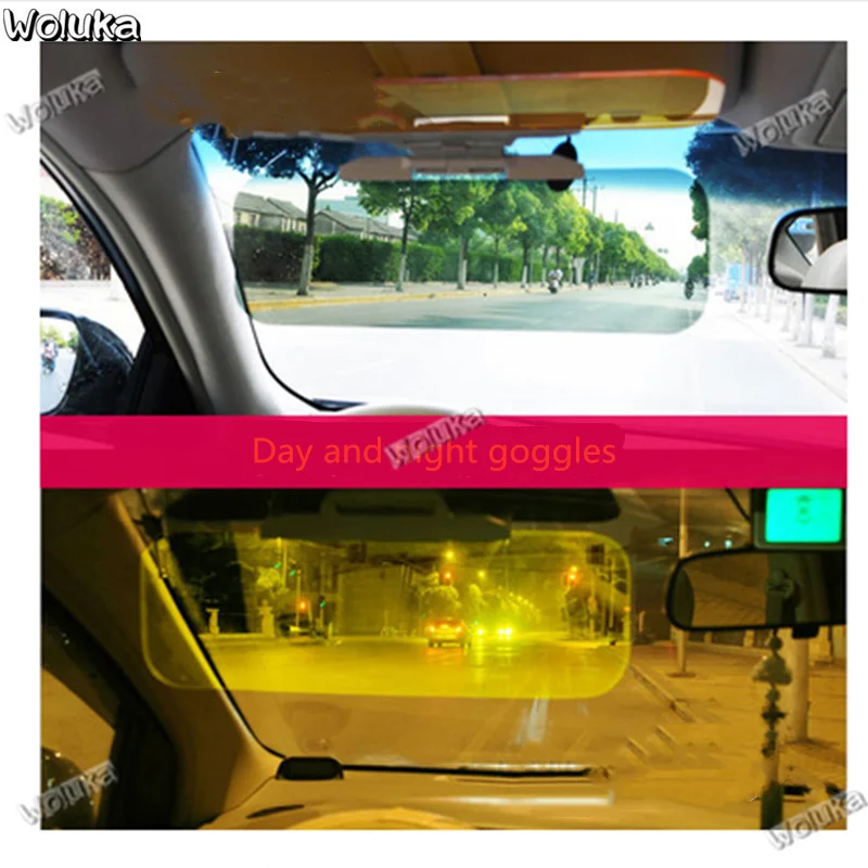 Антибликовые и антибликовые зеркальные солнечные очки для дня и ночи, солнцезащитные очки с зажимом для автомобиля, солнцезащитный козырек, поляризованный светильник, защитные автомобильные очки CD50 Q06