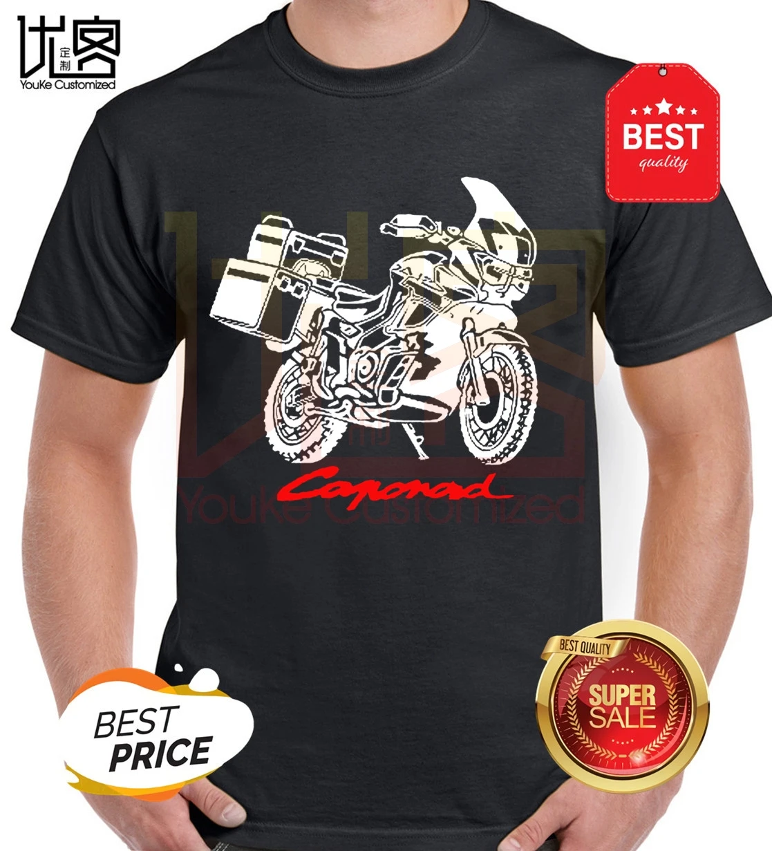 Aprilia caponord 1000 etv rally raid футболка мужская с круглым вырезом хлопок модные крутые Топы
