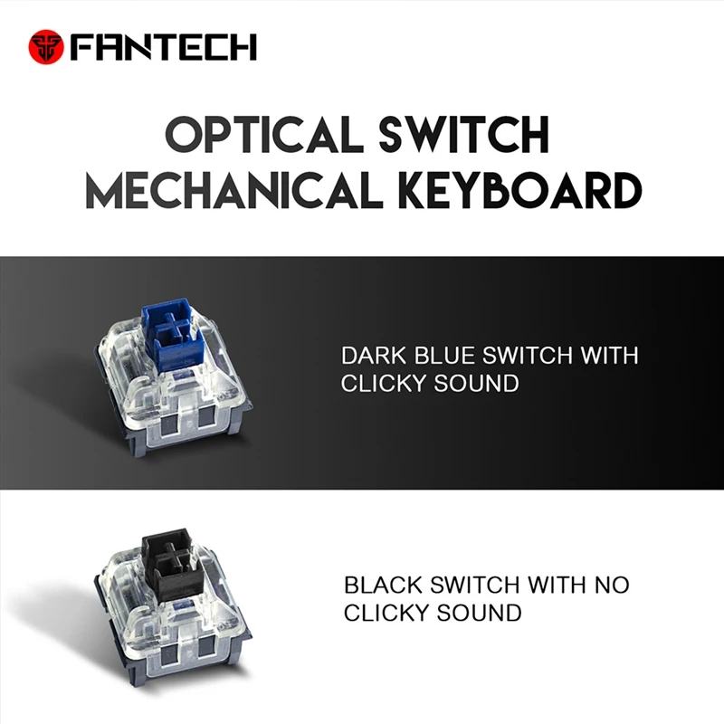 Fantech MK872 игровая клавиатура RGB клавиатура с подсветкой оптический переключатель механическая клавиатура водонепроницаемая электронная спортивная механическая клавиатура