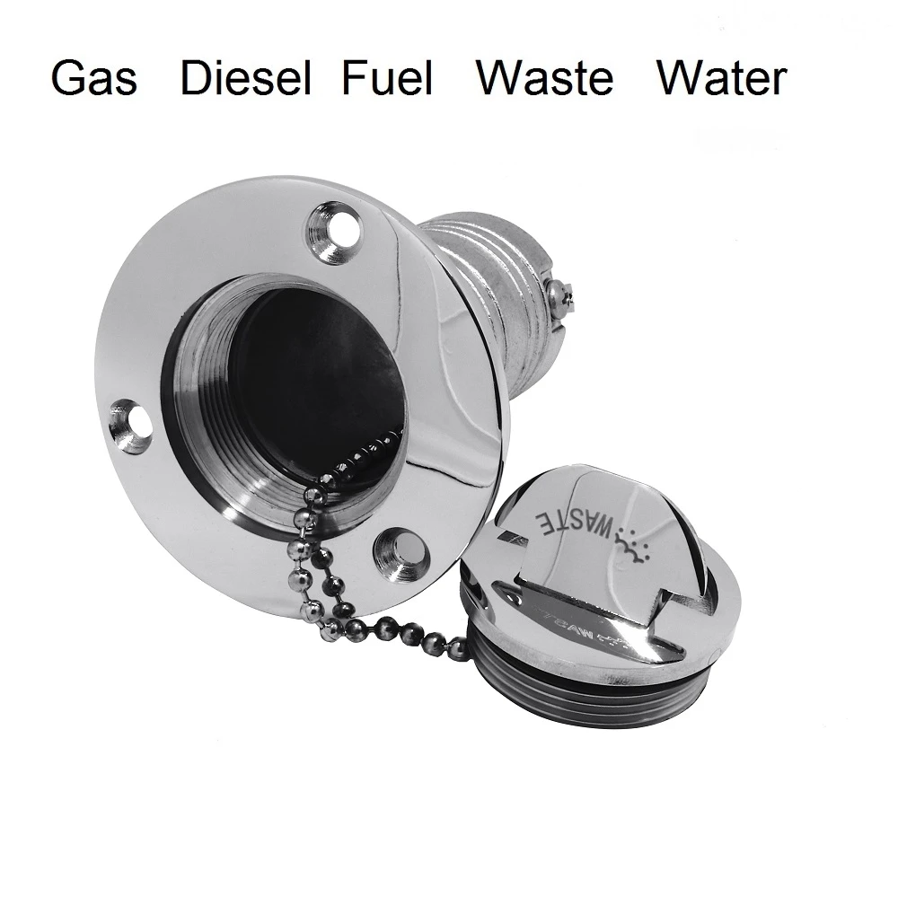 1-1/2″  38mm  Boat Gas/Fuel Deck Fill/Filler With Keyless Cap 5inch Stainless Steel Deck Filler Marine Hardware For Boat Yacht Caravan Mirror Polished Head - View #6