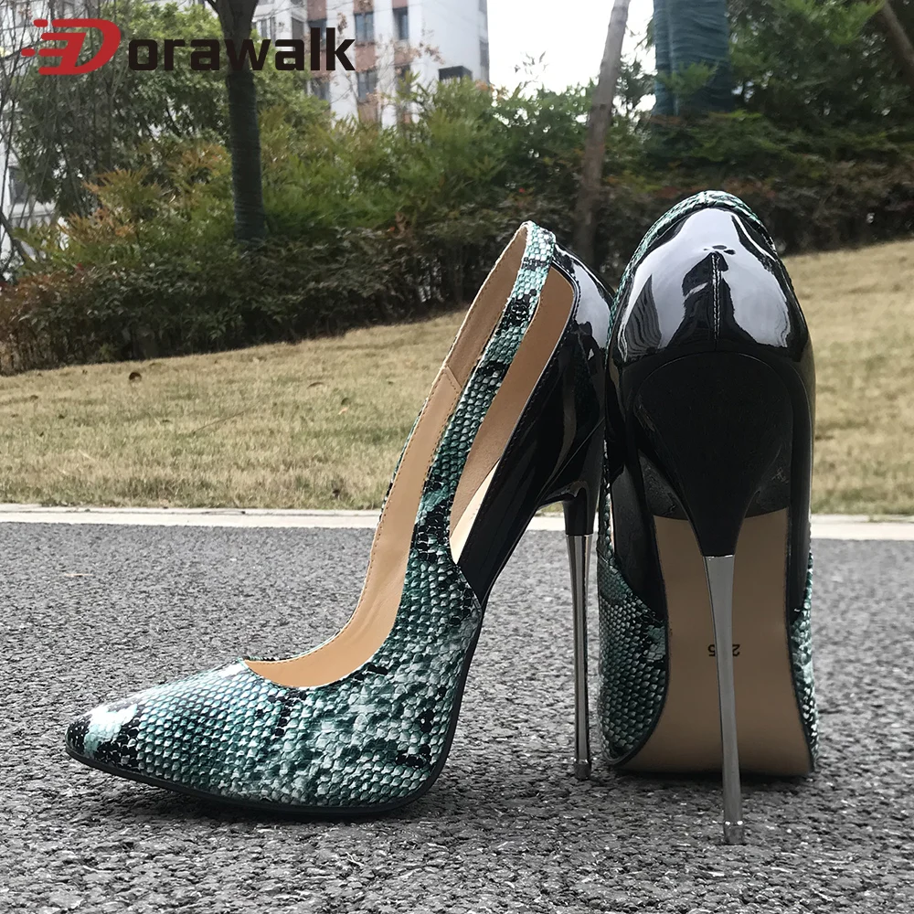 Shoes Pumps Stilettos Snakeskin 16cm Extreme High-Heels Ladies Dress Fetish Party Nightclub