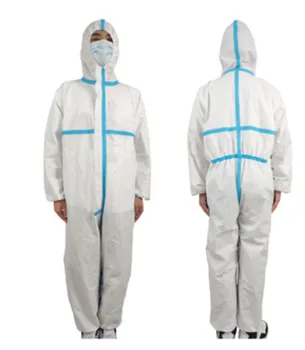 

Vêtements d'isolation médicale jetables Vêtements d'isolation médicale siamois pour tout le corps avec protection hospitalière p