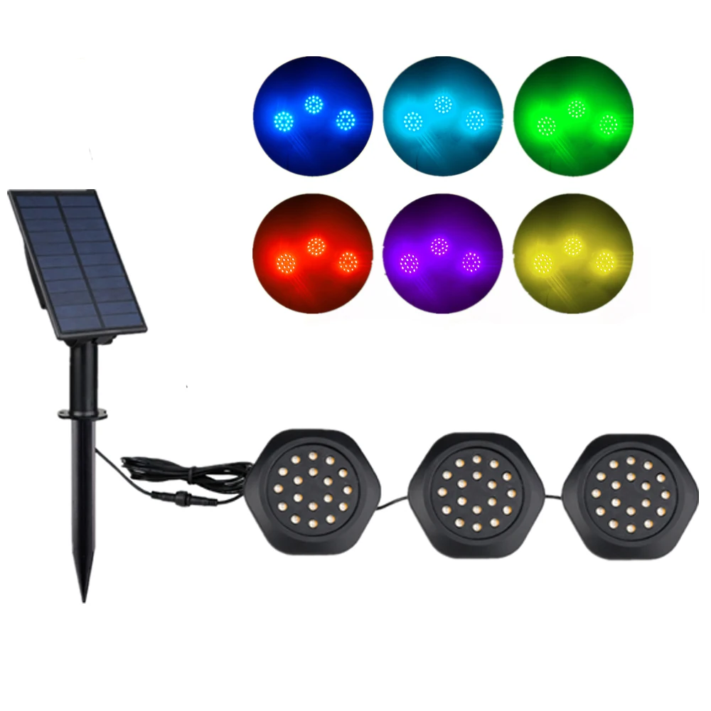 T-SUN 1/2/3/5 RGB Solar Light Outdoors IP65 Solar Lawn Light Solar Power Light For Garden Path Pool Decoration Underwater Light solar outside lights Solar Lamps