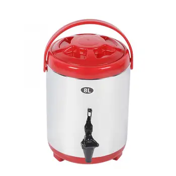 

Milk Jug 304 Stainless Steel Double-Layer Insulation Barrel Container for Hot Water Milk Tea Coffee Coffee