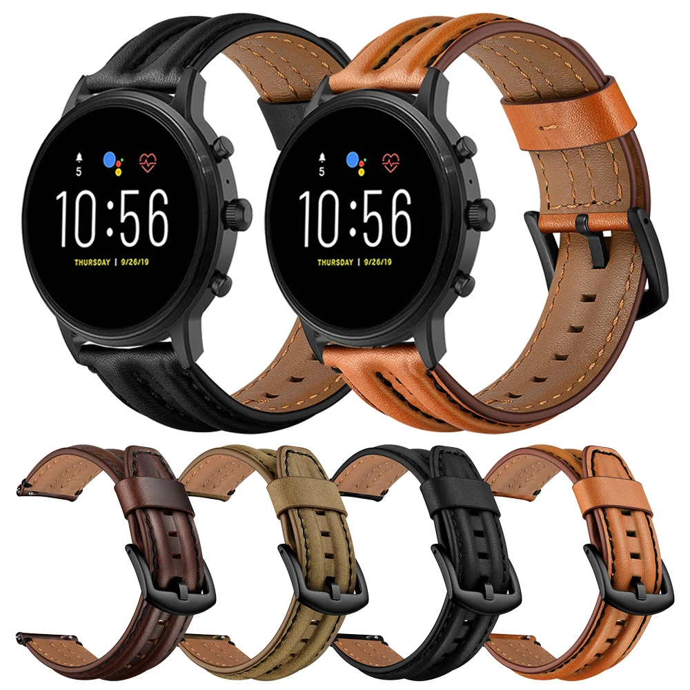 Leather Band For Fossil Gen 5 Strap 
