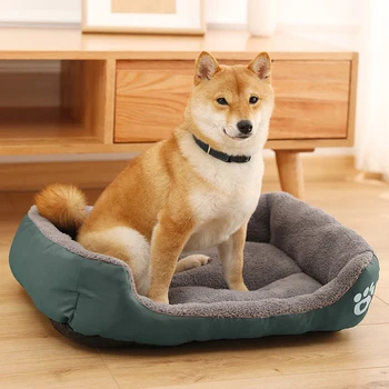 

Dog beds for small medium kennel things for dogs cushion accessories cat sofa bed pet products fleece warm cushion fluffy mat