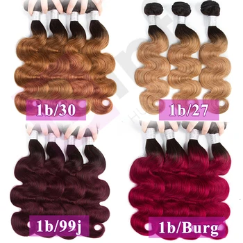 

1b/30/99j/27/Burg Colorful Human Hair Bundles Indian Body Wave Human Hair Extension Remy Hair Weave Bundles 2020 Top Fashion