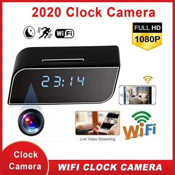 

Wall Alarm Clock spy Camera WiFi Watch Micro Smart Home Remote HD 1080P Mini Camera Night Vision IP P2P Wireless Image Cam Nanny