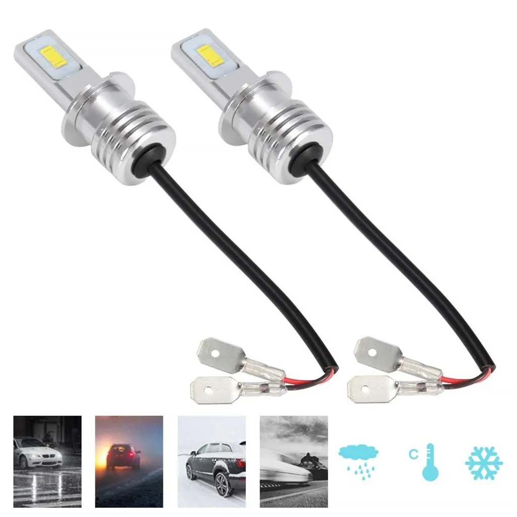 WUPP H3-80WBulbs светодиодный противотуманных фар автомобиля фары 6000 К 80 Вт 1100LM отражатели 2 шт мощностью 12 V-24 V, вождения, бега, фары, аксессуары для автомобиля Dec