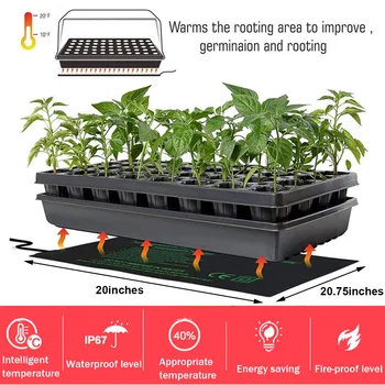 

1 Pc Seedling-Heating Mat 50x52cm Waterproof Plant-Seed Germination Propagation Clone Starter Warm Pad AU Plug Garden Supplies