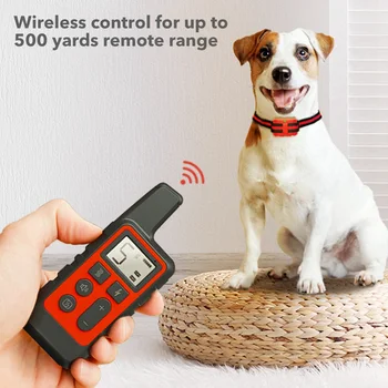 

Dog Training Collar Remote Control Dog Training Repeller Device Waterproof Rechargeable Training Barking Tool with LCD Display