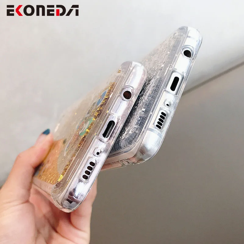Чехол EKONEDA с жидкими блестками для Samsung Galaxy S8 S9 S10 S20 Plus Ultra Note 8 9 10 S10e чехол
