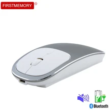 Беспроводная Bluetooth мышь, бесшумная оптическая компьютерная мышь, 1600 dpi, эргономичная перезаряжаемая Портативная USB мышь для ноутбука, ПК, планшета