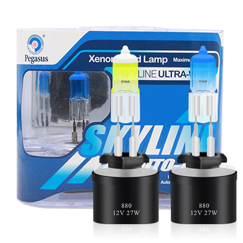 

2PCS H27 880 881 12V 27W 3500K 5000K Car Halogen Headlight Bulb Fog Lamp Bulb Super White Auto Head Light Bulbs Light Source