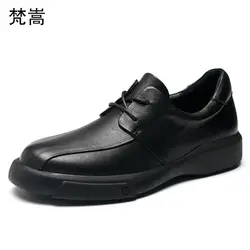 Высококачественная обувь из натуральной кожи мужская деловая повседневная обувь на толстой подошве Мужские дышащие ботинки дизайнерская