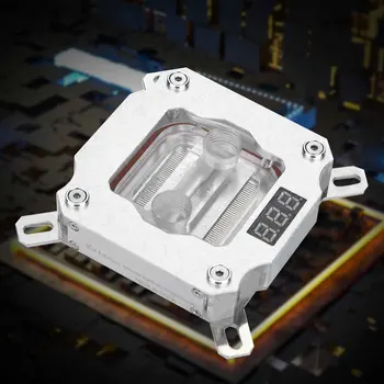 

Computer Accessories Copper Base CPU Water Cooling Block Waterblock PC Temperature Display With Screws For Intel 1150 1151