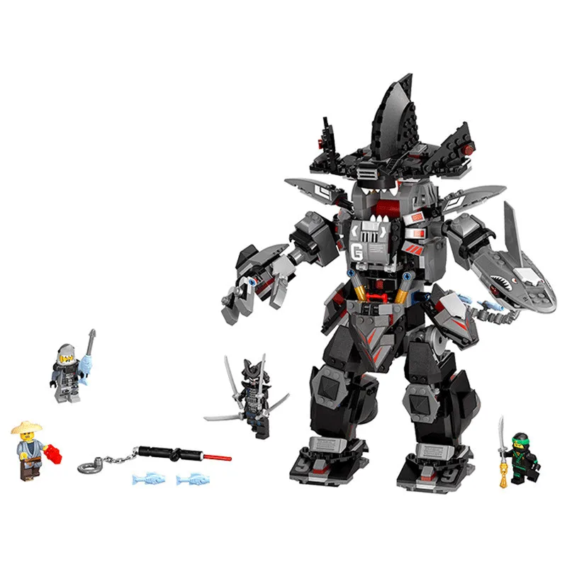 

775PCS Ninja Series FR Garma Mecha Man Samurai Mech Robots 70613 Set Building Blocks Bricks Toys For Children Christmas Gifts